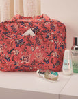 Bonchemin Red Floral The Space Saver Toiletry Bag