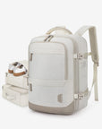 Best 40L Beige Travel Backpack with Shoes StorageBag