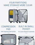 Globetrotter 20" Hardside Rolling Carry-on Stylish Suitcase - BAGSMART