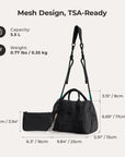 REIKI 5,5 l Mesh-Mini-Reisetasche