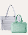 Crush Toiletry Bag & Bubble Puffy Tote Travel Set