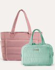 Crush Toiletry Bag & Bubble Puffy Tote Travel Set