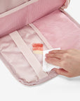 Pink Makeup Bag with Brush compartment