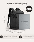 Blast Quick Access 28L-38L Handgepäck-Reiserucksack