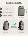 Blast Quick Access 28L-38L Handgepäck-Reiserucksack