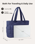 BagSmart 20L Bag Puffy Tote con compartimento para computadora portátil de 15.6 "