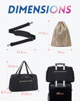 Weekender Reisetasche Große Handgepäcktasche mit Schuhbeutel