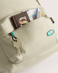 Beige campus backpack