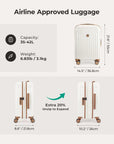 Odyssey 20 Inch Airline Approved Hardside Spinner Suitcase - BAGSMART