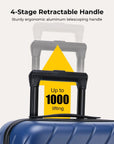 Daren 20 Inch Lightweight Hardside Carry-On Suitcase - BAGSMART