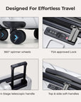 Daren 20 Inch Lightweight Hardside Carry-On Suitcase - BAGSMART