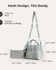 REIKI 5,5 l Mesh-Mini-Reisetasche