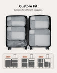 6PCS Compression Travel Packing Cubes for Suitcases