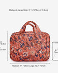 Bonchemin Red Floral The Space Saver Toiletry Bag