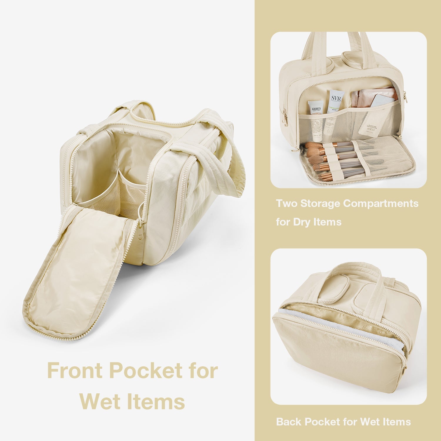 Zora Spacesaver 4-in-1 Puffy Multifunktions-Kulturtasche 