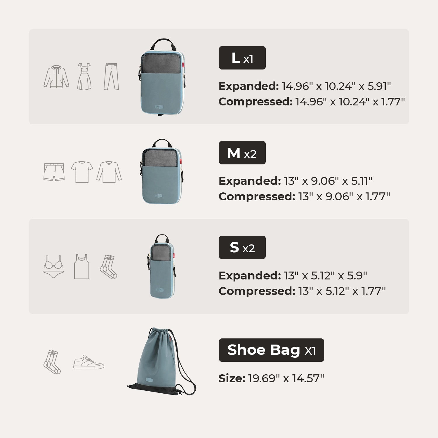 Ultimative Packing Cubes