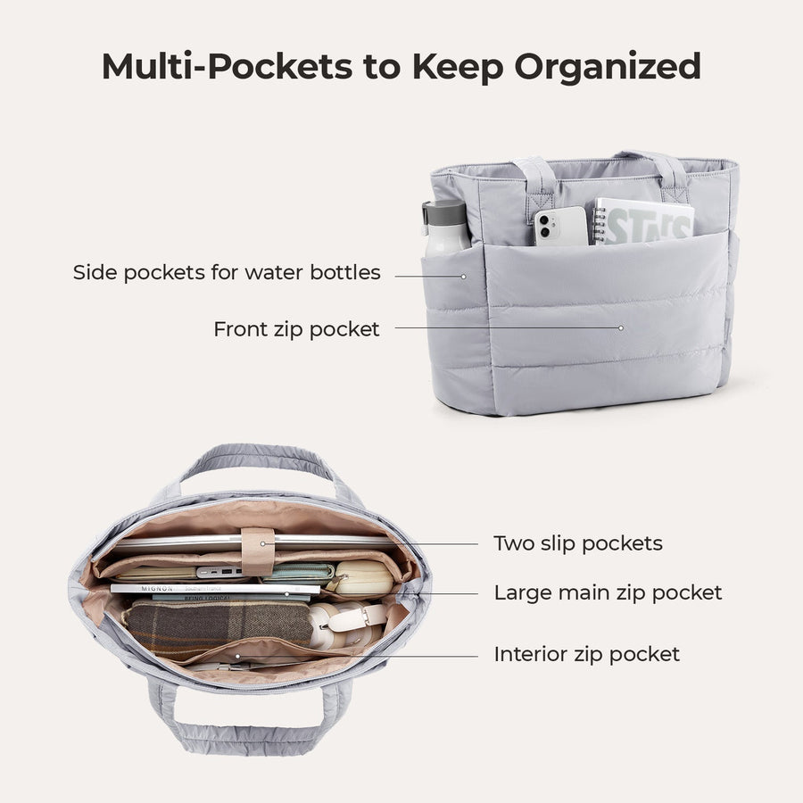 BagSmart 20L Bag Puffy Tote con compartimento para computadora portátil de 15.6 "