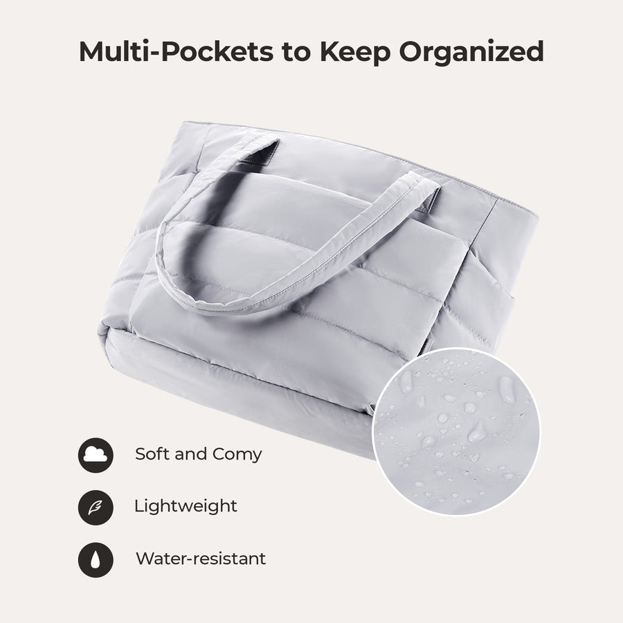 BagSmart 20L Bag Puffy Tote con compartimento para computadora portátil de 15.6 "