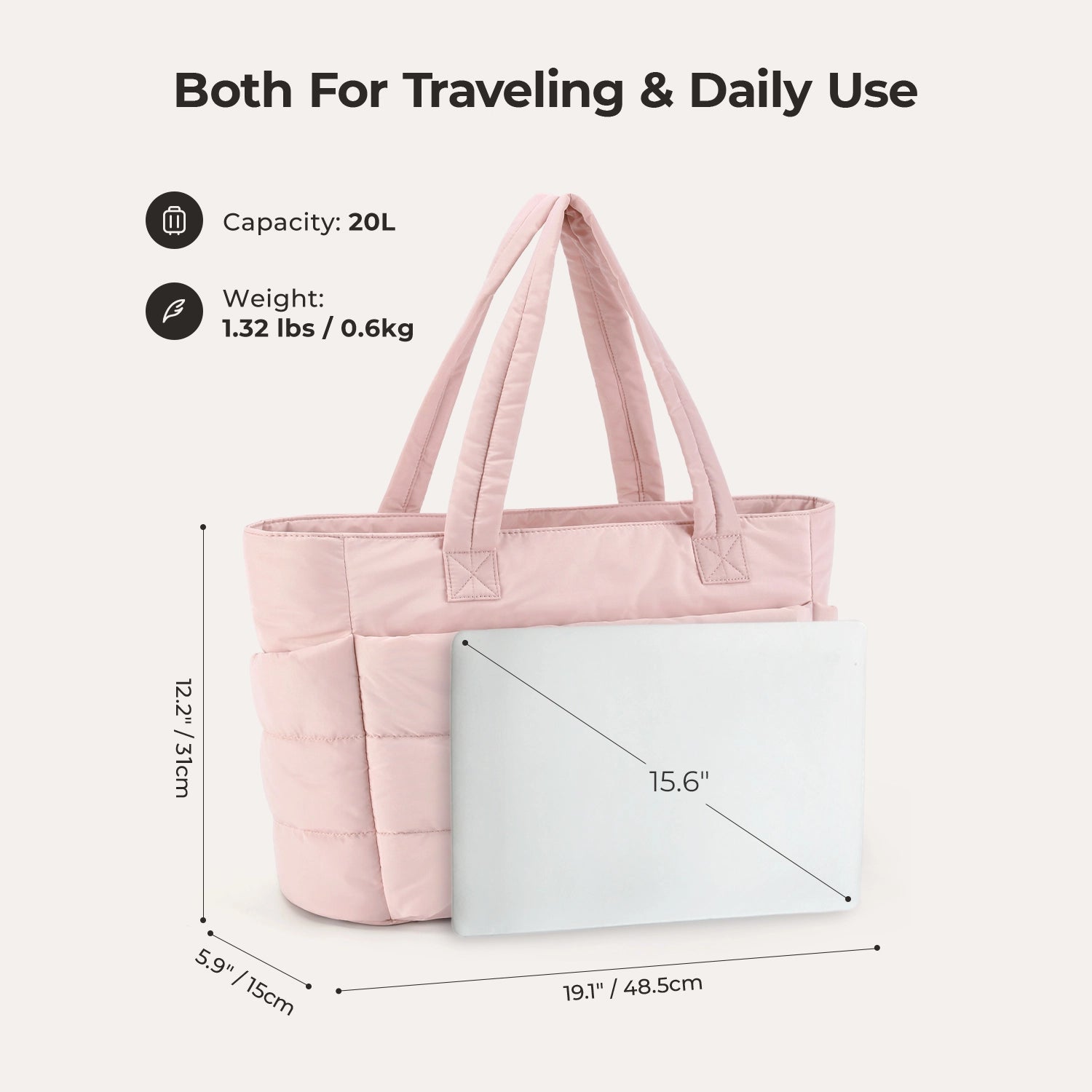 Bubble 20L Puffy Arbeitstasche für 15,6" Laptops