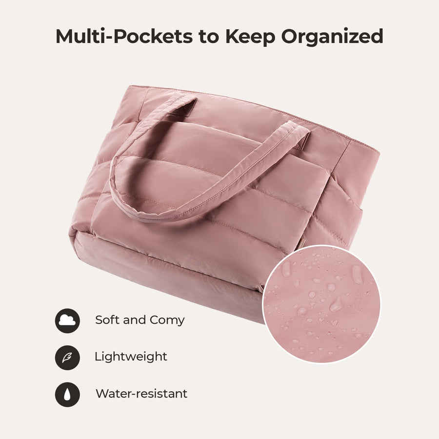 BagSmart 20L Bag Puffy Tote con compartimento para computadora portátil de 15.6 "