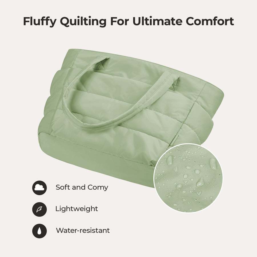BagSmart 20L Bag Puffy Tote con compartimento para computadora portátil de 15.6 "