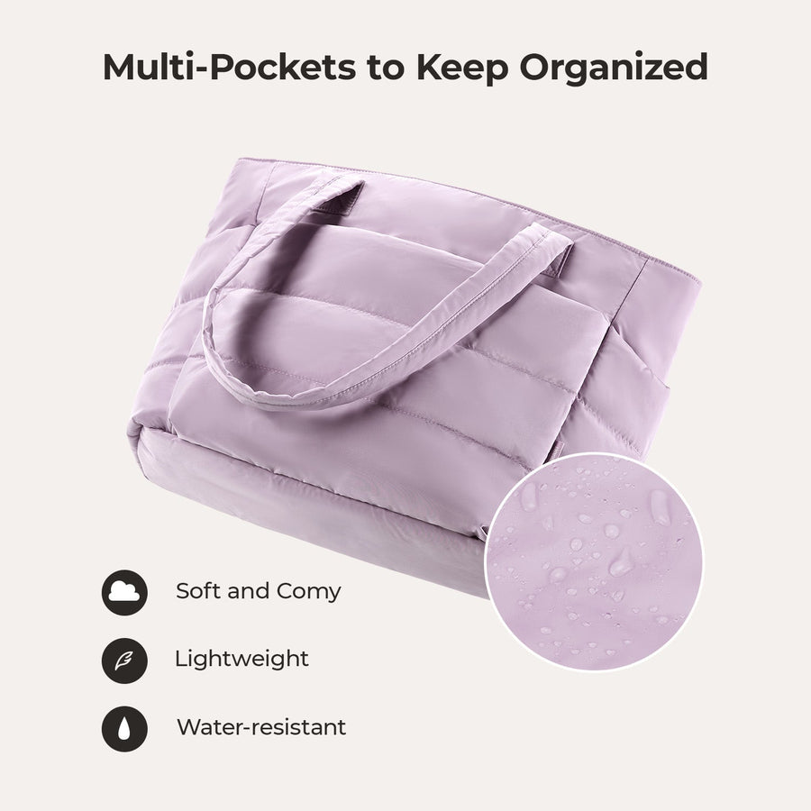 BagSmart 20L Bag Puffy Tote con compartimento para computadora portátil de 15.6 "