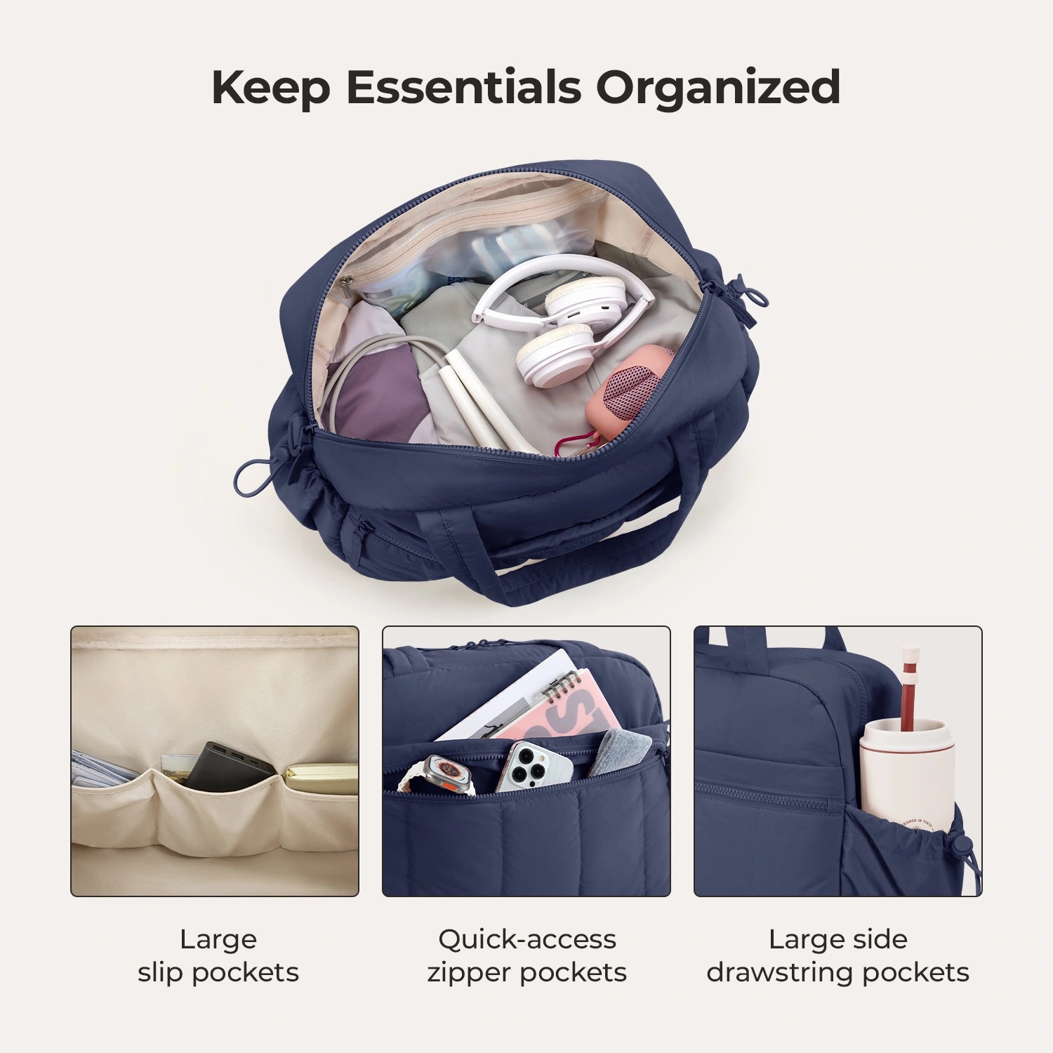 Gepolsterte, wasserabweisende Sport- und Reisetasche