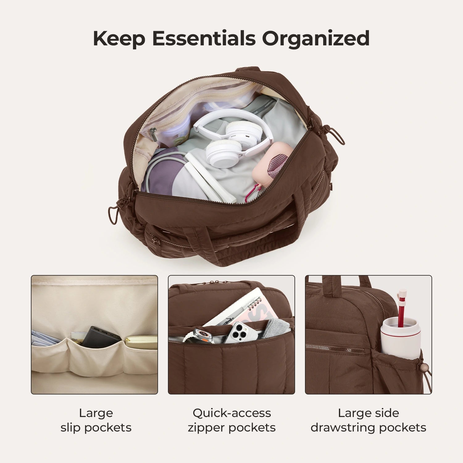 Gepolsterte, wasserabweisende Sport- und Reisetasche