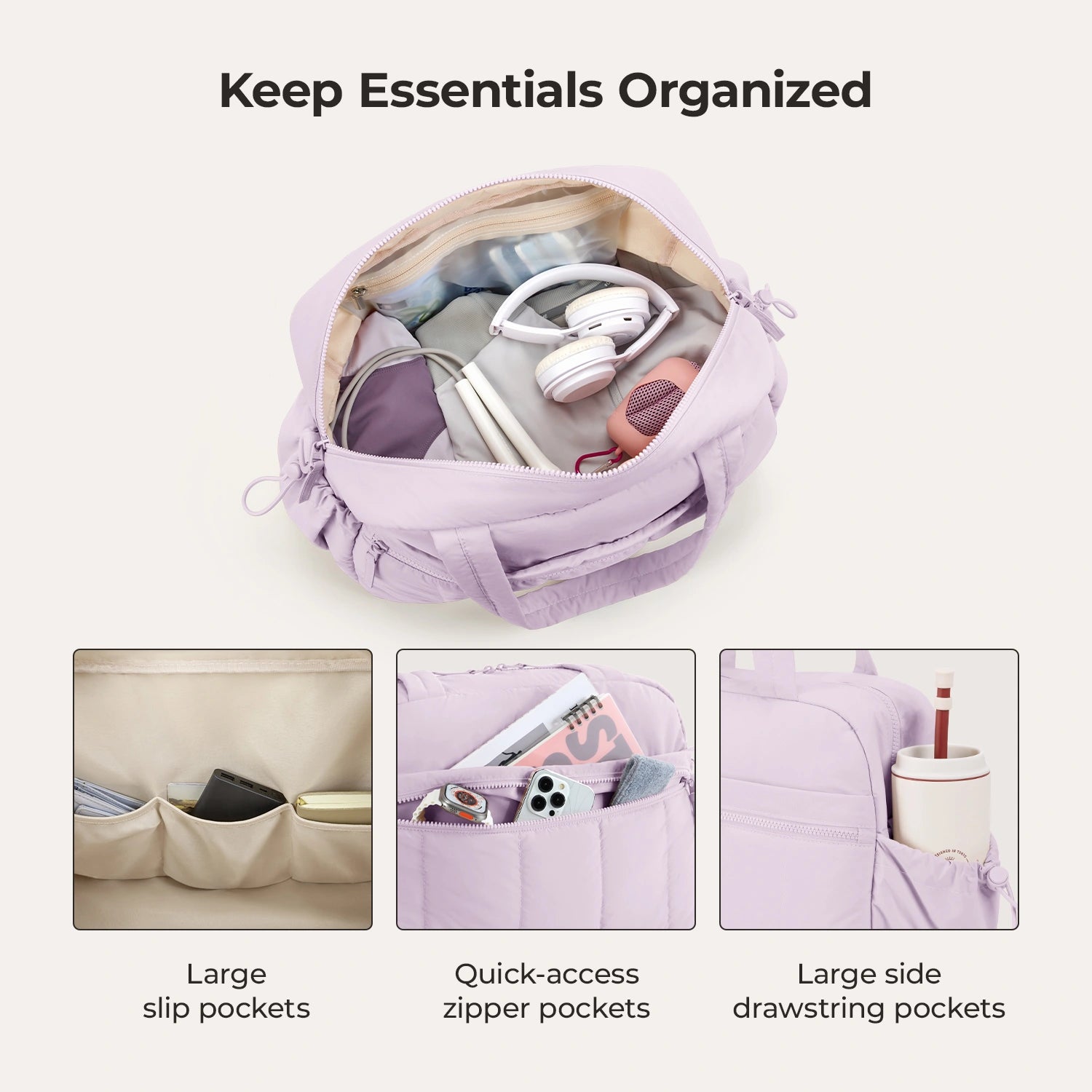 Gepolsterte, wasserabweisende Sport- und Reisetasche