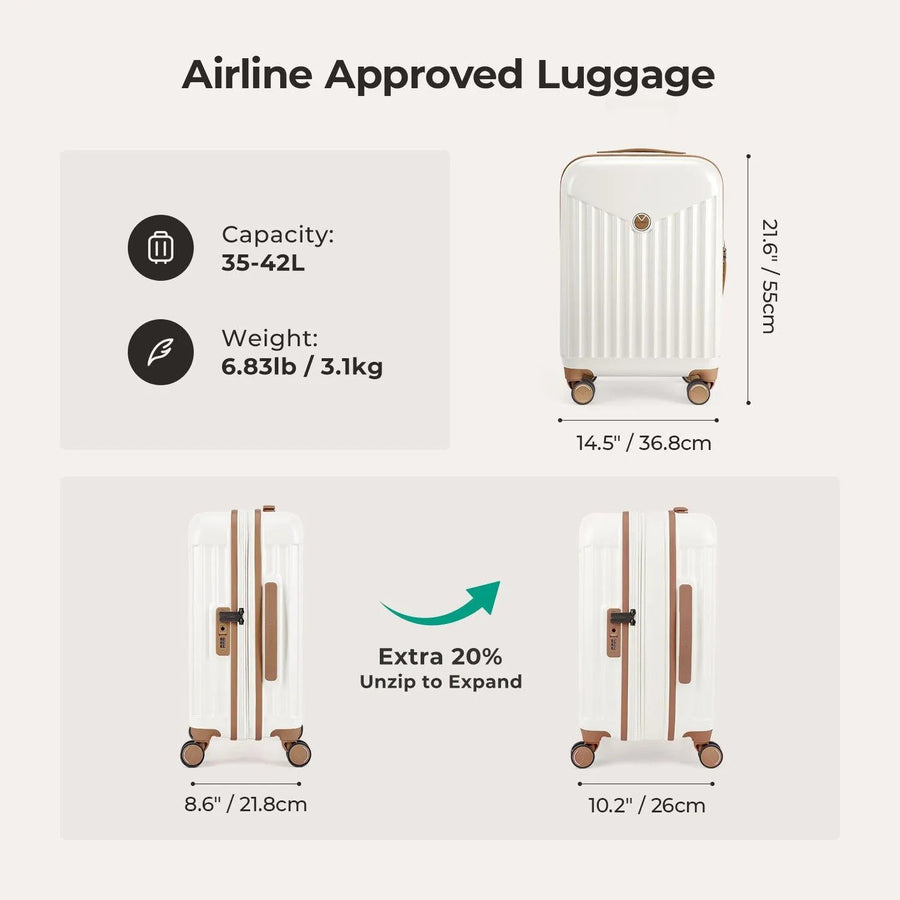 Odyssey 20 Inch Airline Approved Hardside Spinner Suitcase - BAGSMART