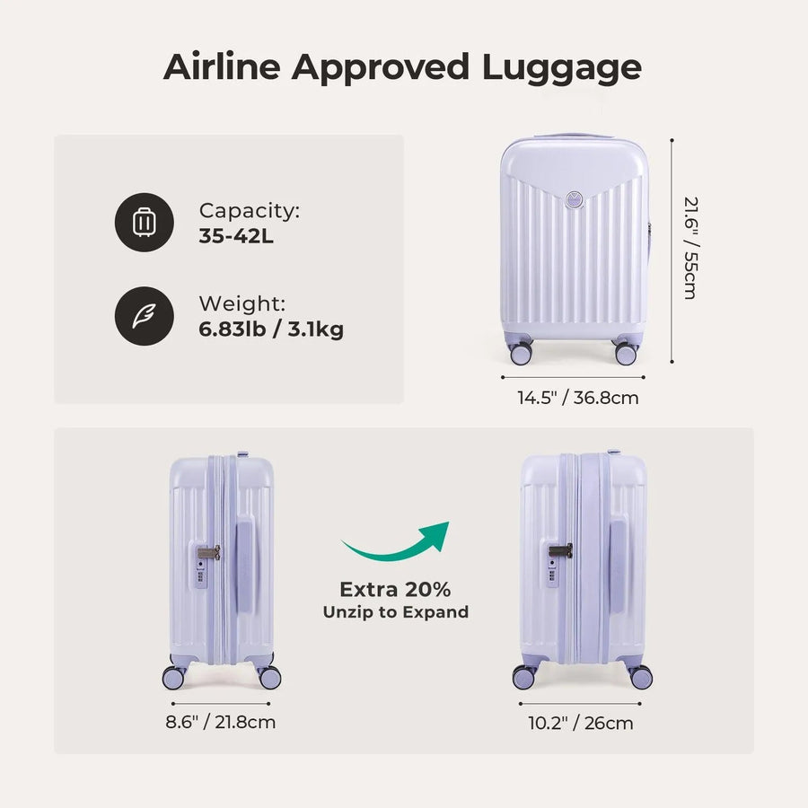 Odyssey 20 Inch Airline Approved Hardside Spinner Suitcase - BAGSMART