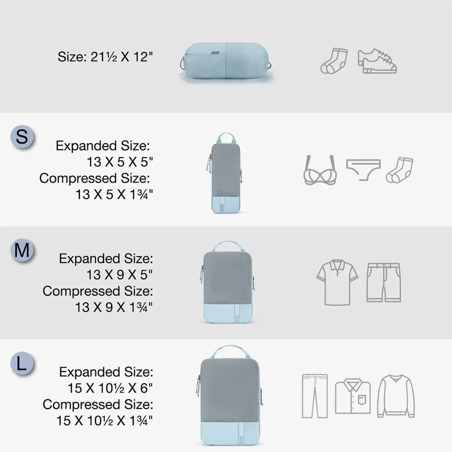 Bagsmart Compression Packing Cubes Part of Faro Travel Set - BAGSMART
