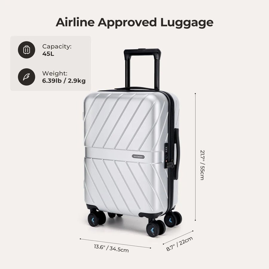 Daren 20 Inch Lightweight Hardside Carry-On Suitcase - BAGSMART