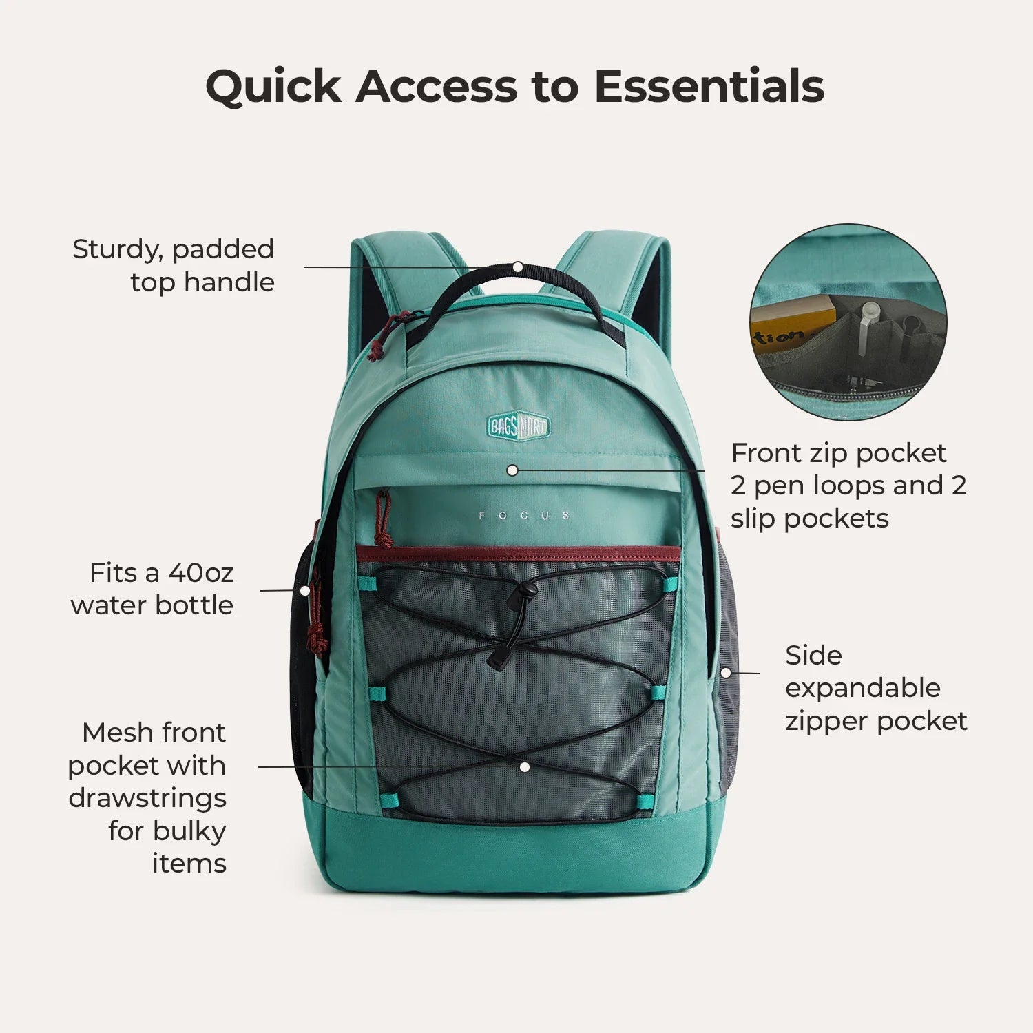 Focus 15,6" Laptop-Rucksack