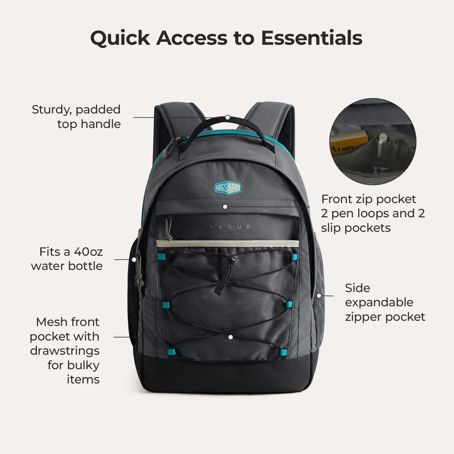Focus 15,6" Laptop-Rucksack
