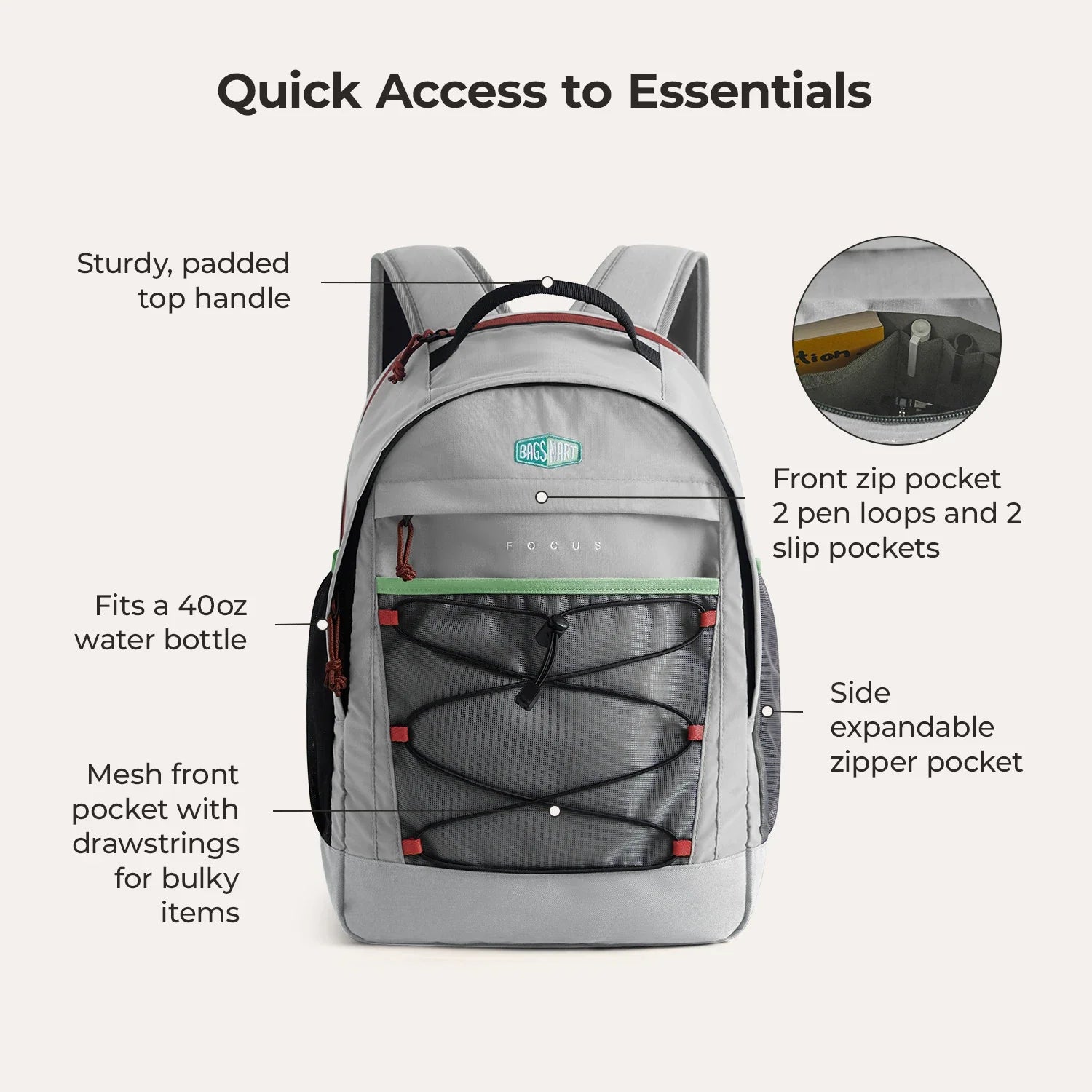 Focus 15,6" Laptop-Rucksack