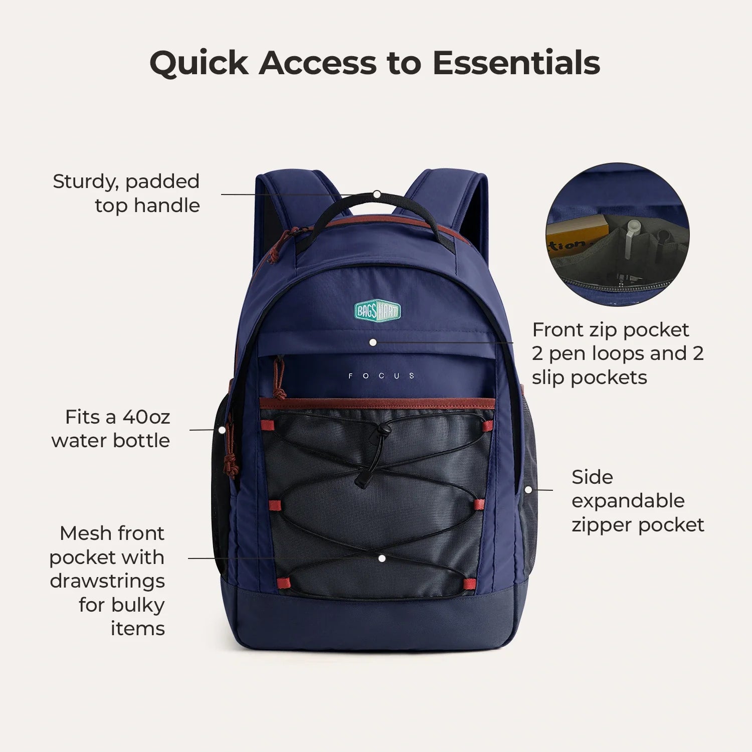 Focus 15,6" Laptop-Rucksack