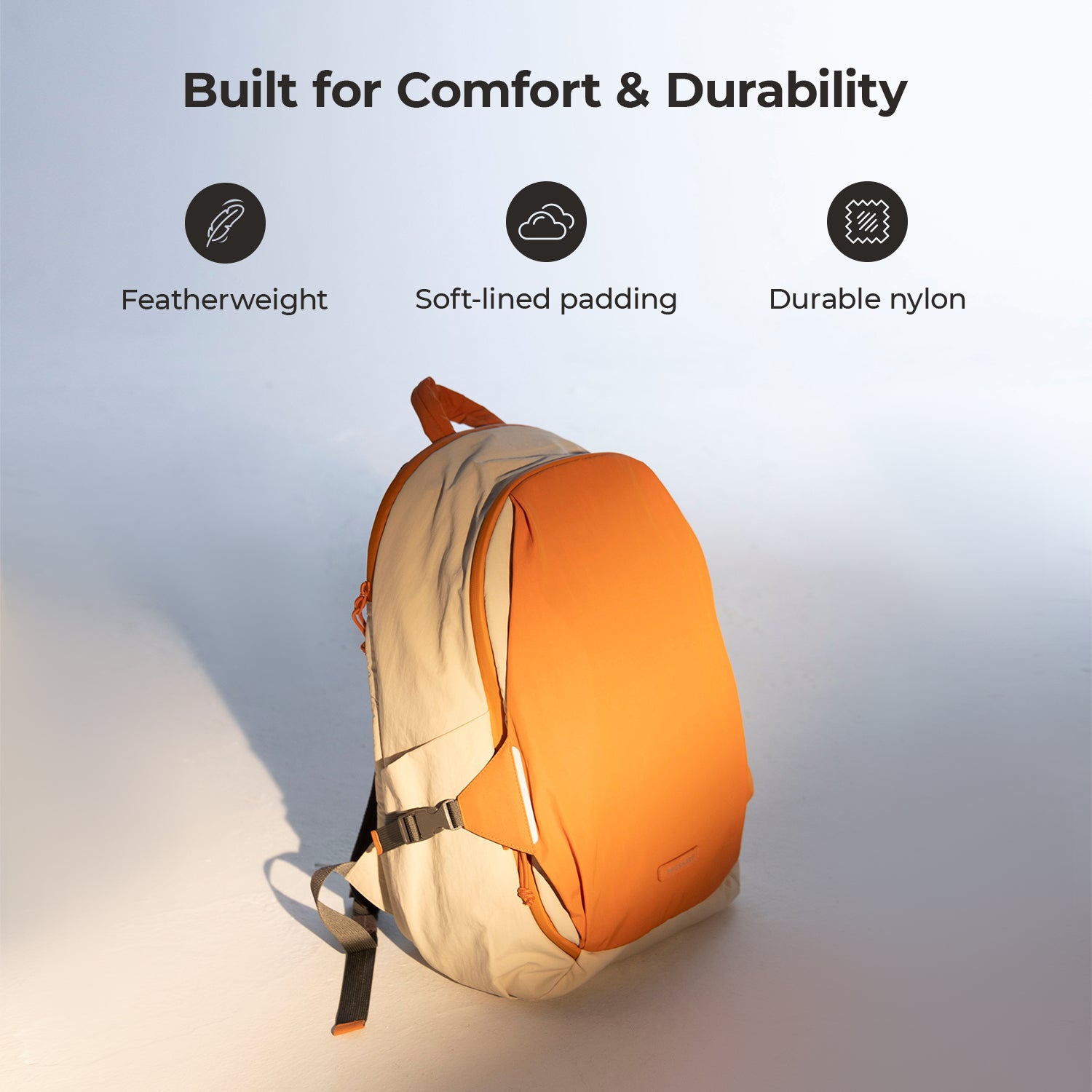 Soar_25L_Clamshell_travel_Backpack_Set_Orange_featherweight  orange
