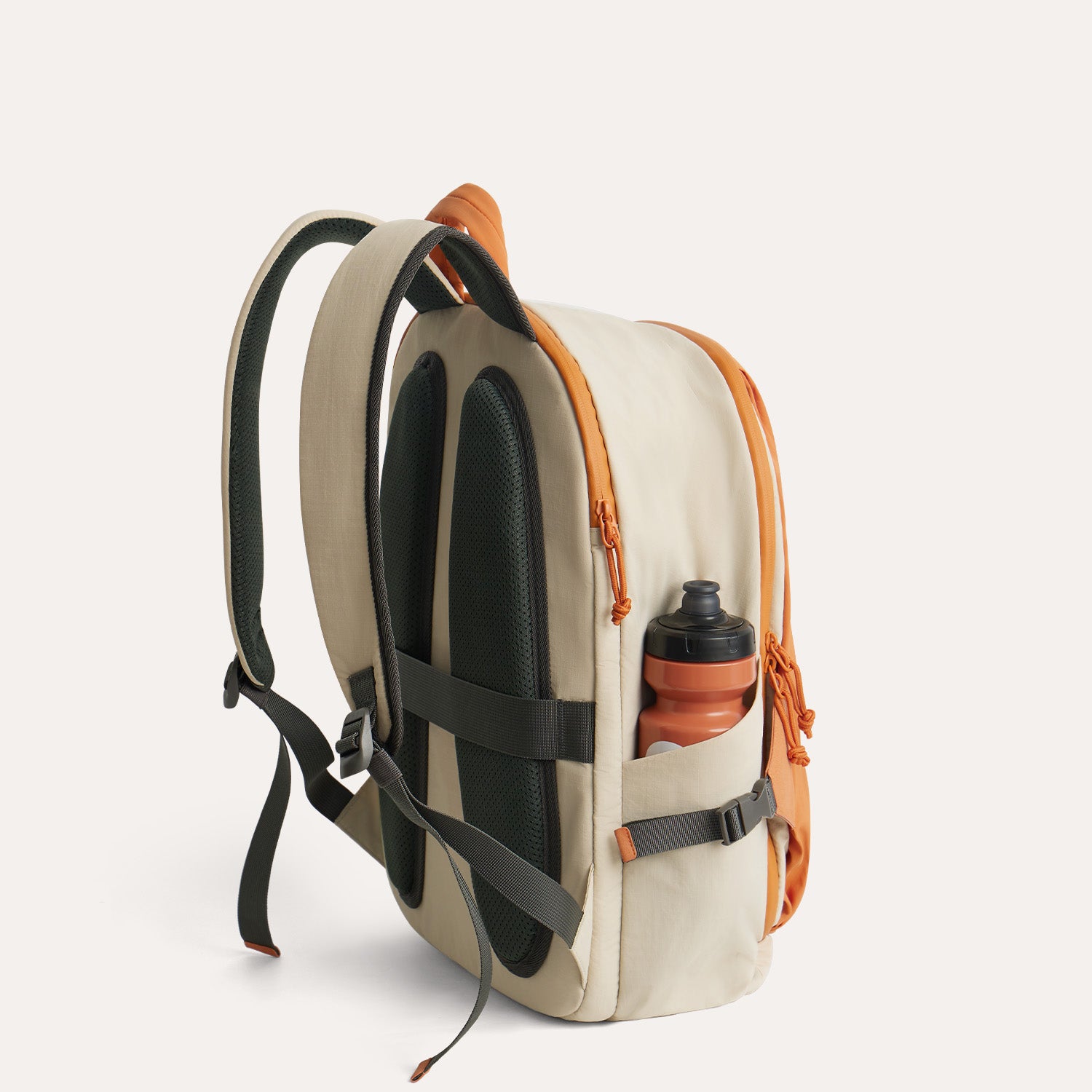 Soar_25L_Clamshell_travel_Backpack_Set_Orange_with_bottle_holder  orange