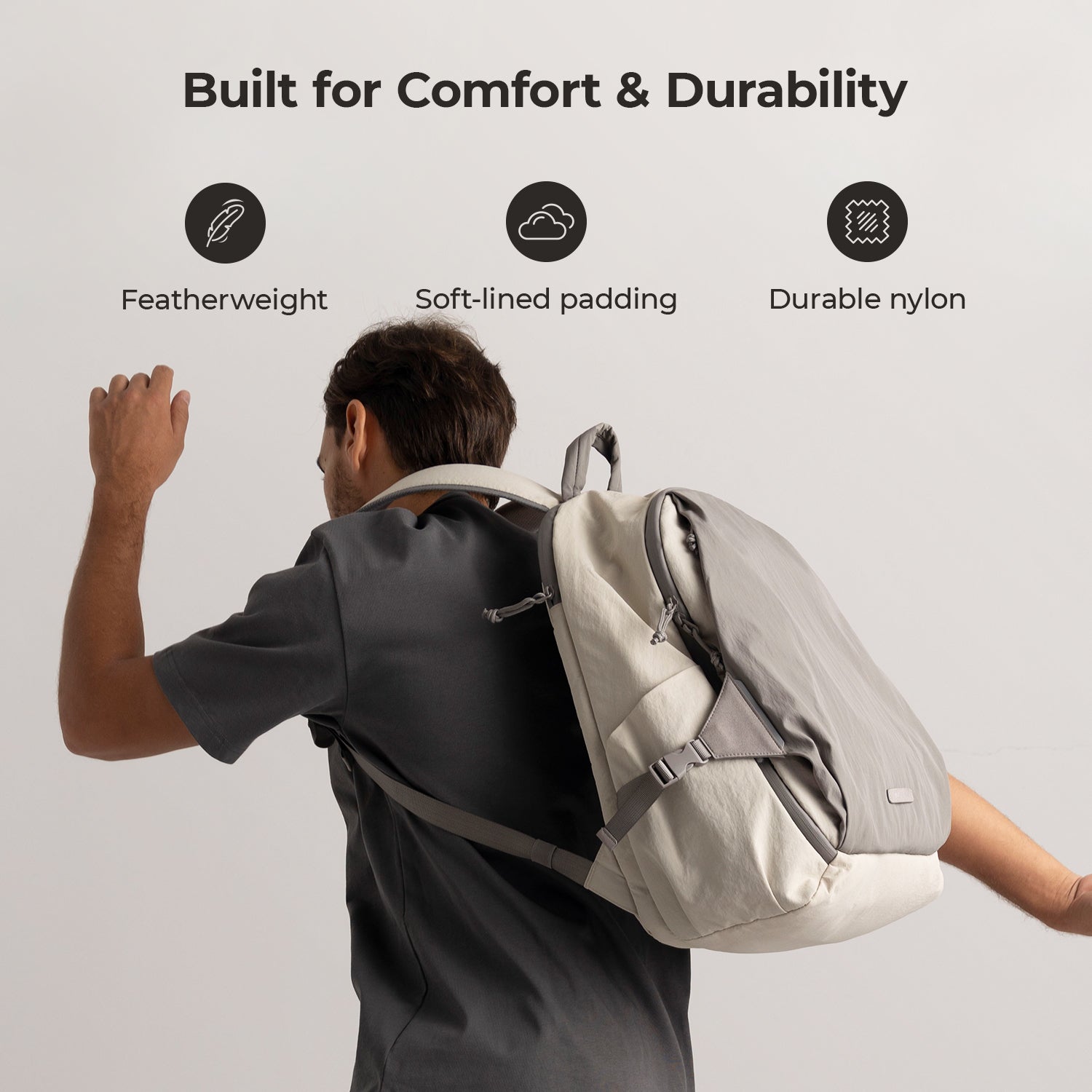 Soar_25L_Clamshell_travel_Backpack_Set_gray_with_detachable_bag  gray